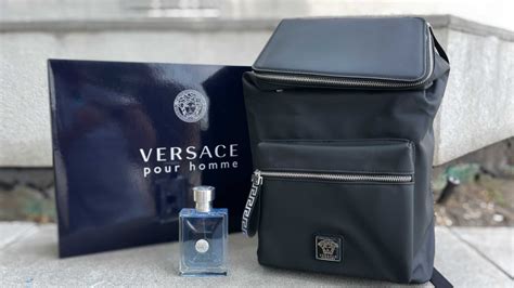 versace 19.69 backpack|free Versace bag with perfume.